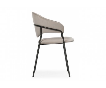 Стул на металлокаркасе Рансол дымчатый / черный глянец