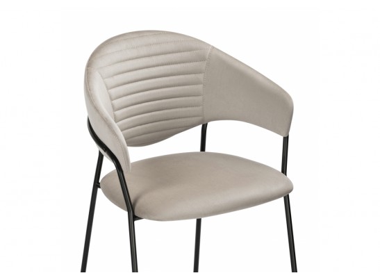 Стул на металлокаркасе Рансол дымчатый / черный глянец в Кургане