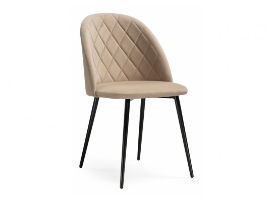 Стул на металлокаркасе Зест микровелюр 05 / черный глянец в Кургане