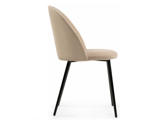 Стул на металлокаркасе Зест микровелюр 05 / черный глянец в Кургане