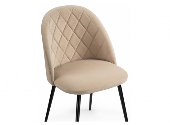 Стул на металлокаркасе Зест микровелюр 05 / черный глянец в Кургане