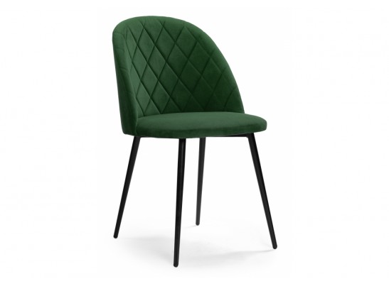 Стул на металлокаркасе Зест темно-зеленый / черный глянец в Кургане