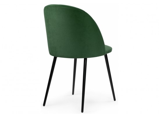 Стул на металлокаркасе Зест темно-зеленый / черный глянец в Кургане