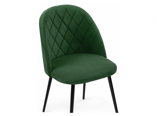 Стул на металлокаркасе Зест темно-зеленый / черный глянец в Кургане