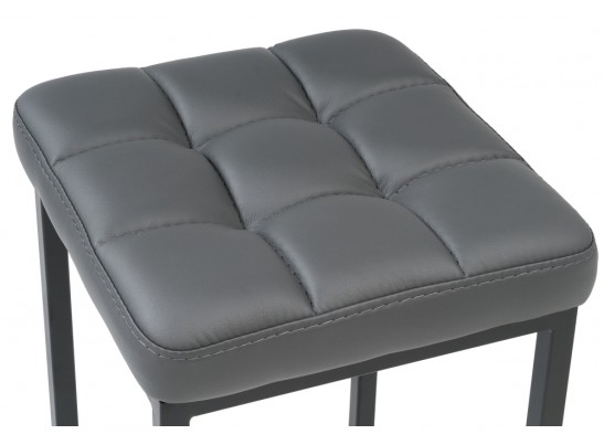 Табурет Байя кожзам темно-серый / черный матовый в Кургане