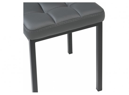 Табурет Байя кожзам темно-серый / черный матовый в Кургане