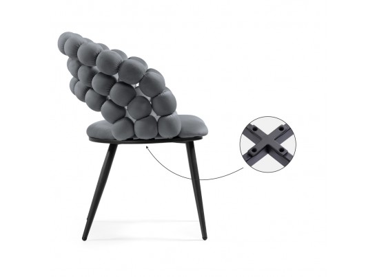 Стул на металлокаркасе Ball dark gray / black в Кургане