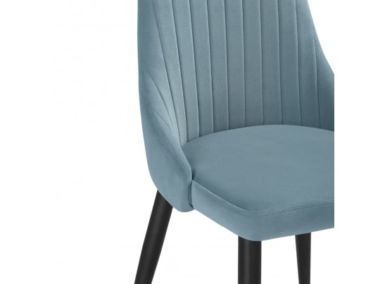 Стул на металлокаркасе Kora light blue / black