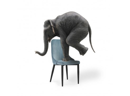 Стул на металлокаркасе Kora light blue / black