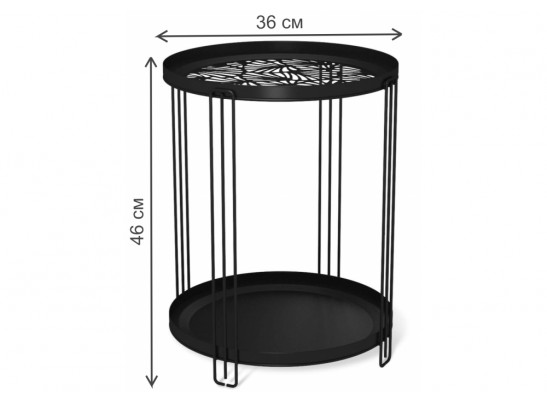 Журнальный столик SHT-CT82 черный муар в Кургане