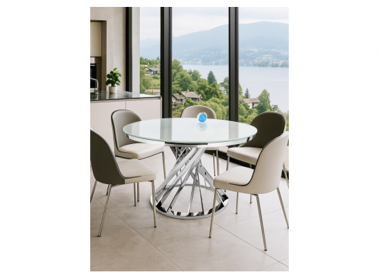 Стол Twist steel / white в Кургане