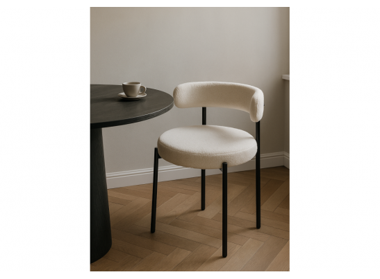 Стул на металлокаркасе Rudi white / black в Кургане