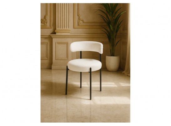 Стул на металлокаркасе Rudi white / black в Кургане