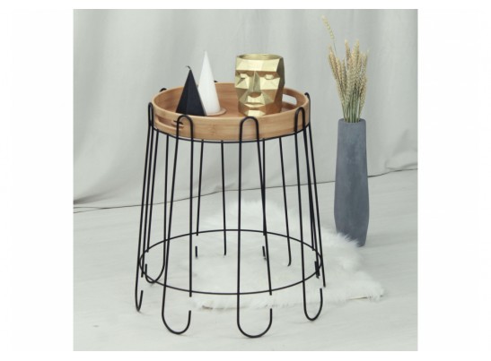 Сервировочный столик Sheffilton SHT-CT26 прозрачный лак / черный муар в Кургане