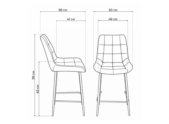Полубарный стул Челси 360 латте (zd 290) / золотой в Кургане