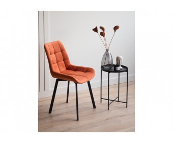 Стул на металлокаркасе Челси П терракотовый (zd 432) / черный