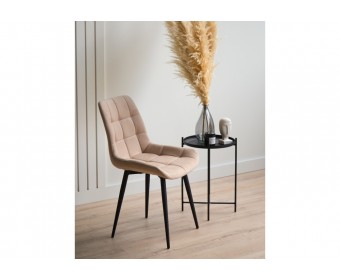 Стул на металлокаркасе Челси 360 К бежевый (zd 210) / черный