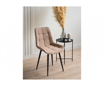 Стул на металлокаркасе Челси 360 К бежевый (zd 210) / черный