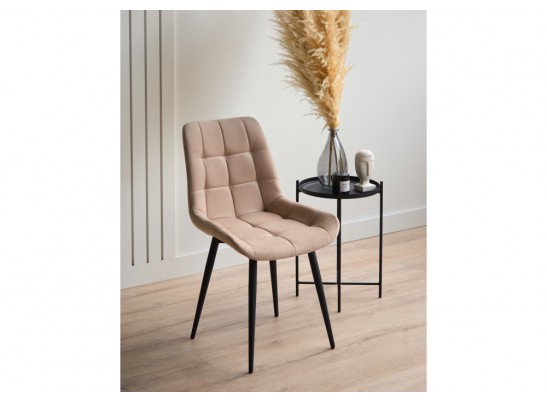 Стул на металлокаркасе Челси 360 К бежевый (zd 210) / черный в Кургане