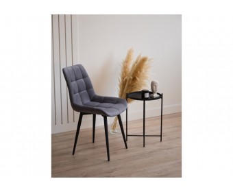 Стул на металлокаркасе Челси К темно-серый (zd 995) / черный