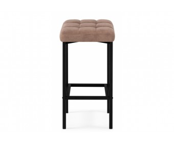 Барный стул Лофт микровелюр катания корица / черный матовый