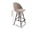 Барный стул Sheffilton SHT-ST35/S80 латте / темный орех / черный муар в Кургане