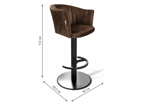 Барный стул Sheffilton SHT-ST42-1/S137 кофейный трюфель / черный муар в Кургане