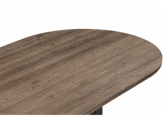 Деревянный стол Барон О 160 х 90 дуб кантри / черный в Кургане