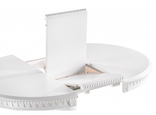 Деревянный стол Долерит круглый белый в Кургане