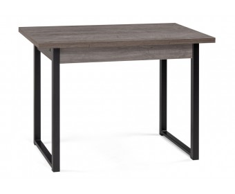 Деревянный стол Форли 110(170)х67х77 рошелье / черный матовый