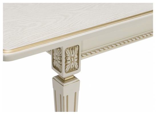 Деревянный стол Шанталь слоновая кость / золото в Кургане