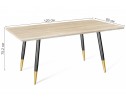Деревянный стол SHT-TU14/МДФ 120/80 дуб сонома светлый / чёрный муар / золото в Кургане