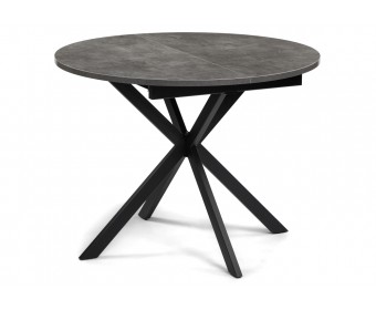 Деревянный стол Сурео 2 100(135)х100х77 камень темный / черный