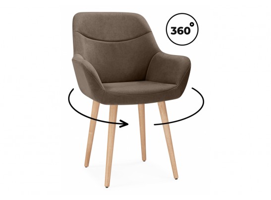 Деревянный стул Флюид 360 коричневый (glory 08) / светлое дерево в Кургане