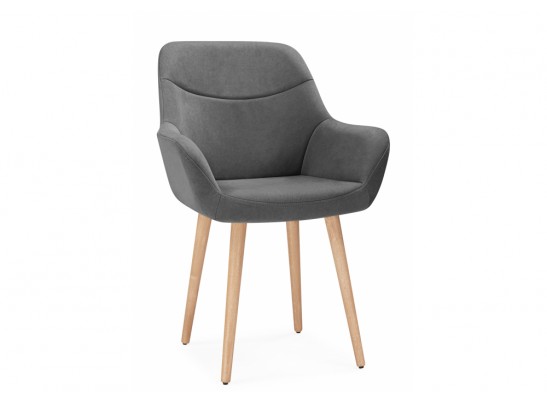 Деревянный стул Флюид темно-серый (zd 995) / светлое дерево в Кургане