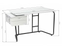 Компьютерный стол Desk 131х58х76 white / black в Кургане