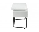 Компьютерный стол Desk 131х58х76 white / black в Кургане