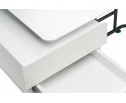 Компьютерный стол Desk 131х58х76 white / black в Кургане