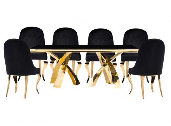 Обеденная группа Гилай black / gold в Кургане