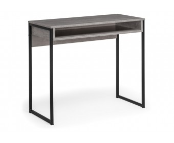 Письменный стол Лео Лофт 85х39х75 бетон / матовый черный