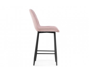 Полубарный стул Баодин велюр розовый / черный