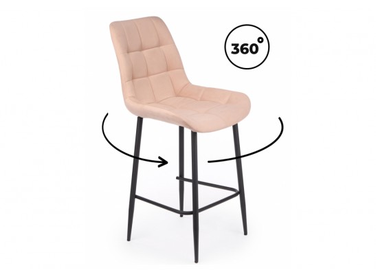 Полубарный стул Челси 360 бежевый (zd 210) / черный в Кургане