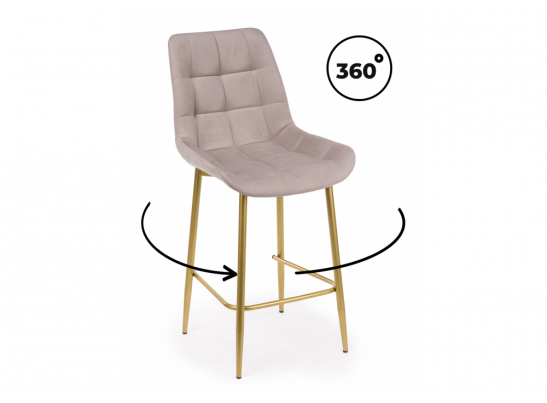 Полубарный стул Челси 360 латте (zd 290) / золотой в Кургане