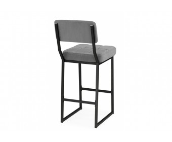 Полубарный стул Ларс selfie grey / черный
