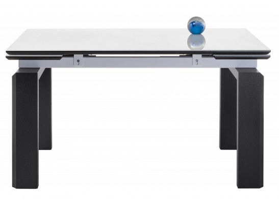 Стеклянный стол Давос белый / венге в Кургане