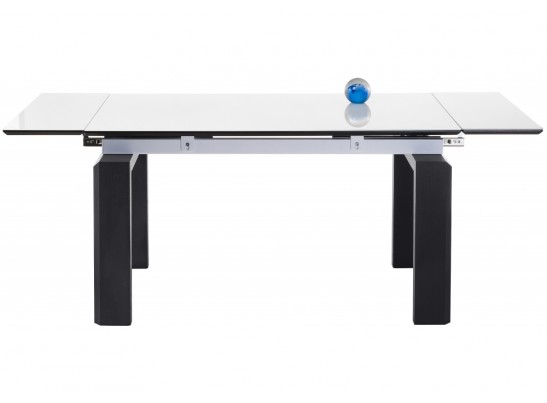 Стеклянный стол Давос белый / венге в Кургане