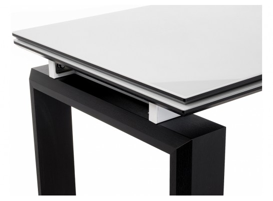 Стеклянный стол Давос белый / венге в Кургане