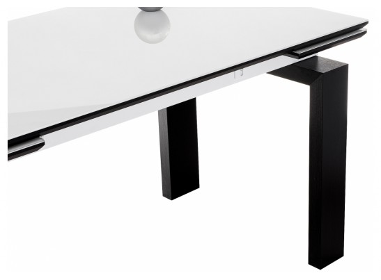 Стеклянный стол Давос белый / венге в Кургане