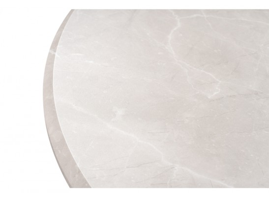 Деревянный стол Абилин 90х76 мрамор светло-серый / белый матовый в Кургане