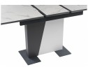 Стол на тумбе Кларк 120(150)х80х76 белый / графит в Кургане